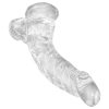 / King Cock Clear 7,5 - tapadókorongos, herés dildó (19cm)