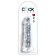 King Cock Clear 8 - tapadókorongos, nagy dildó (20 cm)
