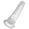 King Cock Clear 8 - tapadókorongos, nagy dildó (20 cm)