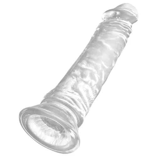 King Cock Clear 8 - tapadókorongos, nagy dildó (20 cm)