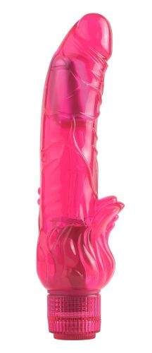 Juicy Jewels Vivid Rose - élethű, csiklóizgatós vibrátor (pink)