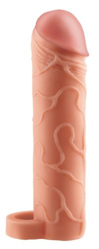 X-TENSION Perfect 1 - heregyűrűs péniszköpeny (17,7cm) - natúr