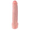 King Cock 15 - tapadókorongos, herés dildó (38cm) - natúr