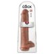 / King Cock 15 - óriás dildó (38cm) - sötét natúr