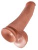 / King Cock 15 - óriás dildó (38cm) - sötét natúr