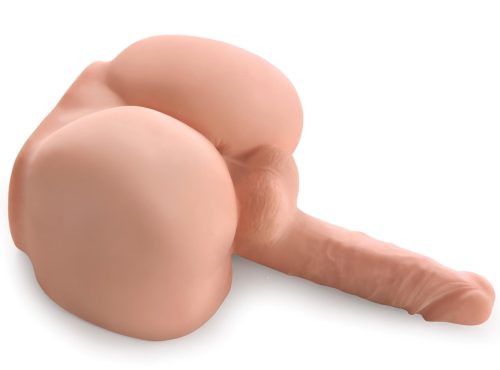 PDX Dirty Talk - élethű műpopsi torzó dildóval (natúr)