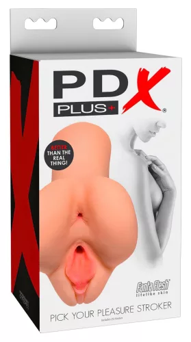 PDX Pick Your Pleasure - 2in1 élethű maszturbátor (natúr)