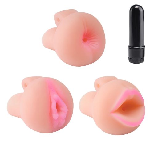 / Pipedream Travel Trio - vibrációs pénisz pumpa szett (fekete)