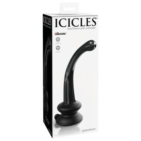 / Icicles No. 87 - G+P-pont üveg dildó (fekete)