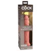 King Cock Elite 9 - tapadókorongos, élethű dildó (23cm) - natúr