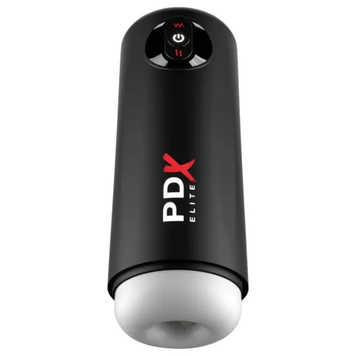 PDX Elite Moto Milker - lökő-rezgő maszturbátor (fekete)