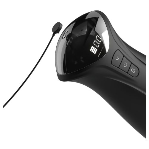 PDX Elite - szívó, rezgő maszturbátor (fekete)