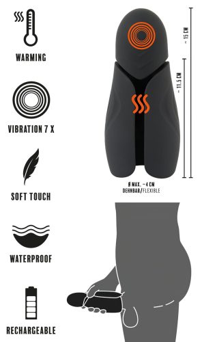 / Rebel - akkus vízálló makkvibrátor (fekete)