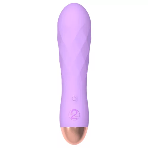 Cuties Mini - akkus, vízálló, rácsos vibrátor (lila)
