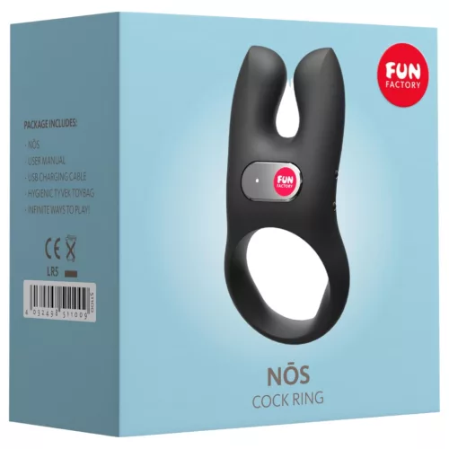 / Fun Factory NOS - vibrációs péniszgyűrű (fekete)
