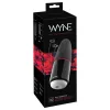 / WYNE 02 - akkus, rezgő-szívó maszturbátor (fekete-fehér)