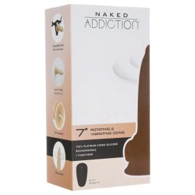   / Naked Addiction Rotating 7 - forgófejes vibrátor (18cm) - natúr