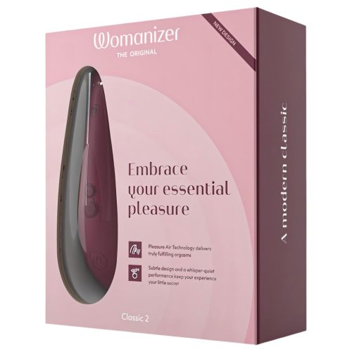 Womanizer Classic 2 - akkus, léghullámos csiklóizgató (piros)