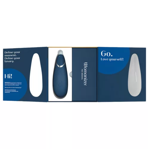 Womanizer Premium 2 - léghullámos csiklóizgató (kék)