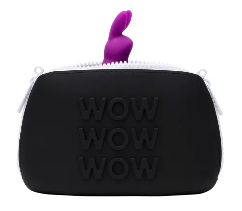 Happyrabbit Cock Kit - vibrációs péniszgyűrű tárolóval (lila)