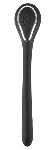Penis Plug - akkus húgycsővibrátor (fekete)