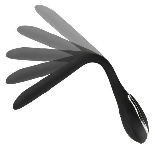 Penis Plug Dilator - akkus, vibrációs dilátor (1cm) - fekete