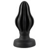 / ANOS - bordázott puha anál plug - 5 cm (fekete)