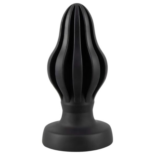 / ANOS - bordázott puha anál plug - 5 cm (fekete)