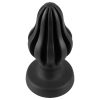 / ANOS - bordázott puha anál plug - 5 cm (fekete)