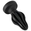 / ANOS - bordázott puha anál plug - 5 cm (fekete)