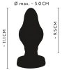 / ANOS - bordázott puha anál plug - 5 cm (fekete)