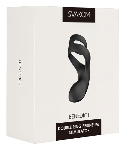 Svakom Benedict - gát stimuláló, vibrációs péniszgyűrű (fekete)