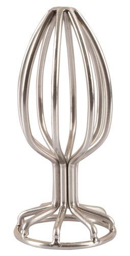 ANOS Metal (3,8cm) - fémkalitkás anál dildó (ezüst) 