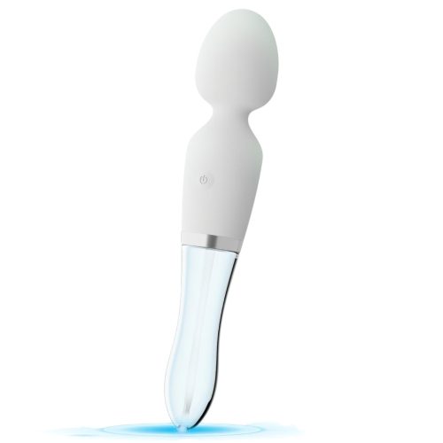 Liaison Wand - szilikon-üveg LED-es vibrátor (átlátszó)