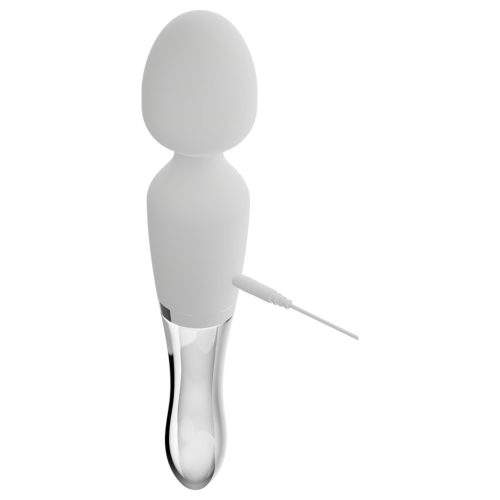 Liaison Wand - szilikon-üveg LED-es vibrátor (átlátszó)