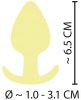 Cuties Mini Butt Plug - szilikon anál plug - sárga (3,1cm)