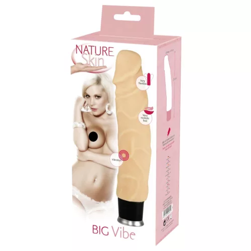 Nature Skin - élethű vibrátor (natúr, 23 cm)