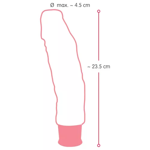 Nature Skin - élethű vibrátor (natúr, 23 cm)