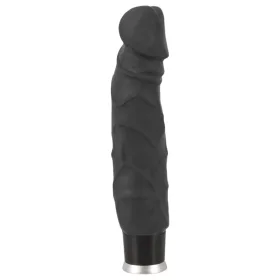 Nature Skin - élethű vibrátor (fekete, 22 cm)