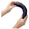 Nature Skin - élethű vibrátor (fekete, 22 cm)