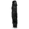 Nature Skin - élethű vibrátor (fekete, 22 cm)