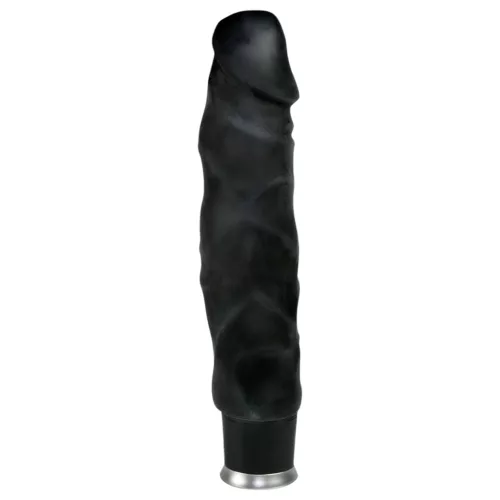 Nature Skin - élethű vibrátor (fekete, 22 cm)