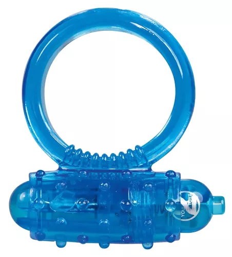 You2Toys - szilikon vibrációs péniszgyűrű (kék)