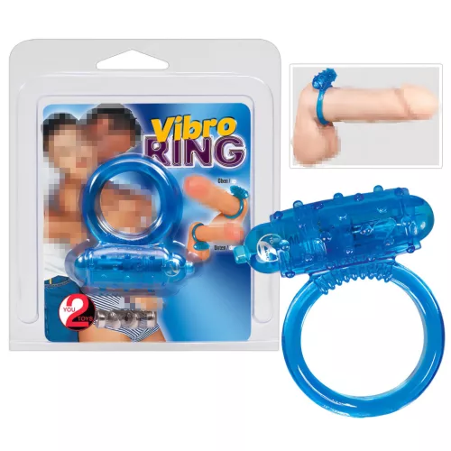 You2Toys - szilikon vibrációs péniszgyűrű (kék)