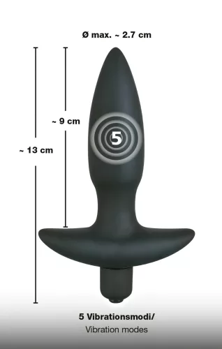 Black Velvets anál plug vibrátor - kicsi