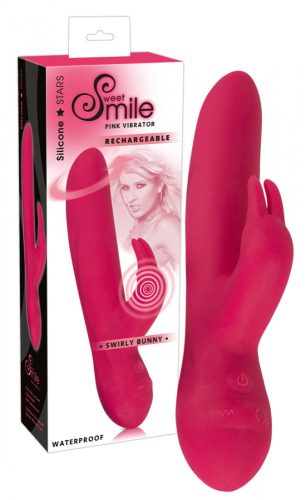 SMILE Swirly Bunny - vízálló, újratölthető vibrátor (pink)
