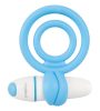 PlayCandi Lollipop - vibrációs pénisz- és heregyűrű (kék)