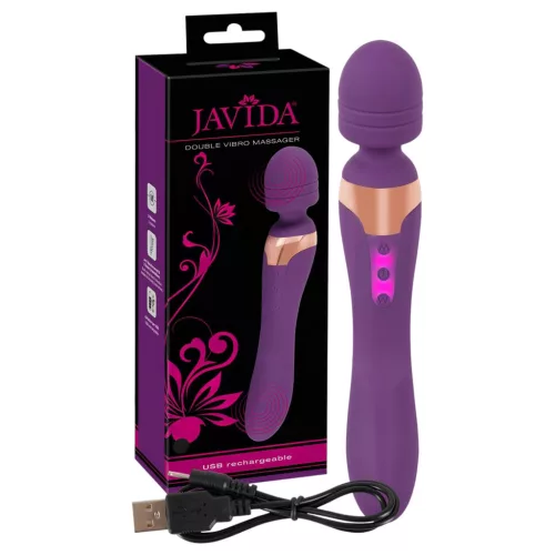 Javida Double - masszírozó vibrátor (lila)