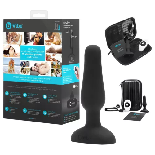 b-Vibe Novice - kezdő anál vibrátor (fekete)