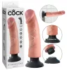 King Cock 9 tapadókorongos vibrátor (23 cm, testszínű)